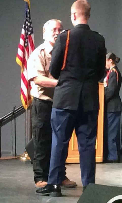 Steve Bickford and Cadet Arthur Cox
