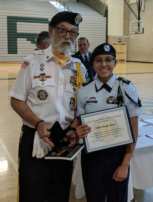 Andrew J. LeDuc and Cadet Jennifer Garcia